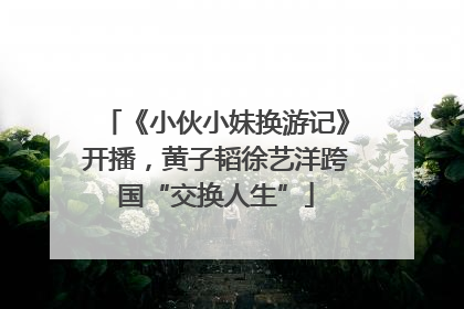 《小伙小妹换游记》开播，黄子韬徐艺洋跨国“交换人生”