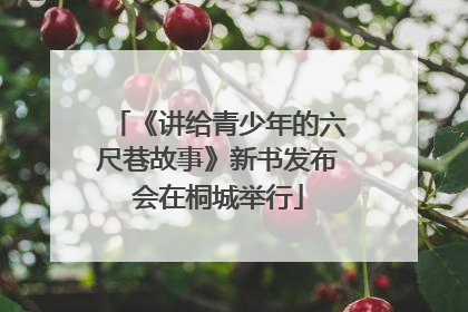 《讲给青少年的六尺巷故事》新书发布会在桐城举行