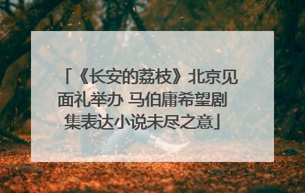 《长安的荔枝》北京见面礼举办 马伯庸希望剧集表达小说未尽之意