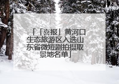 「喜报」黄河口生态旅游区入选山东省微短剧拍摄取景地名单