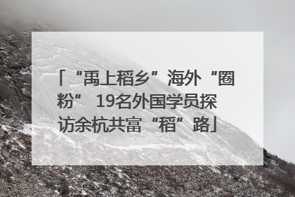 “禹上稻乡”海外“圈粉” 19名外国学员探访余杭共富“稻”路