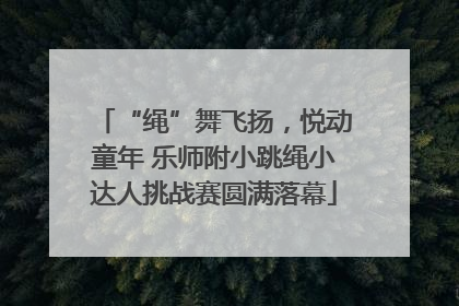 “绳”舞飞扬，悦动童年 乐师附小跳绳小达人挑战赛圆满落幕