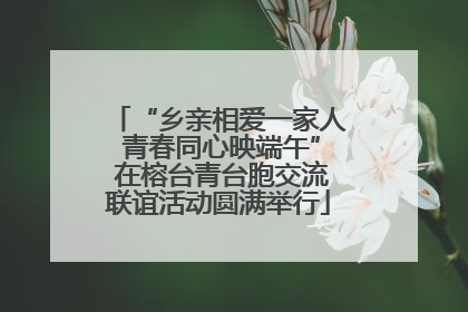 “乡亲相爱一家人 青春同心映端午” 在榕台青台胞交流联谊活动圆满举行