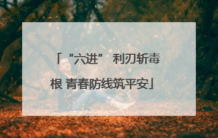 “六进” 利刃斩毒根 青春防线筑平安