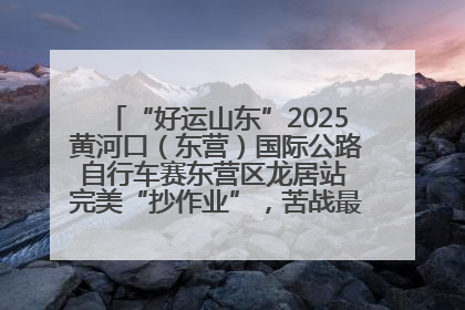 “好运山东”2025黄河口（东营）国际公路自行车赛东营区龙居站 完美“抄作业”，苦战最后时刻黄衫易主
