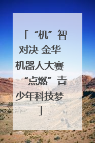 “机”智对决 金华机器人大赛“点燃”青少年科技梦