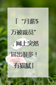 “月薪5万被裁员”，网上突然冒出很多！有猫腻