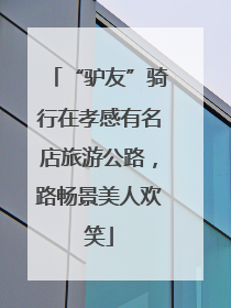 “驴友”骑行在孝感有名店旅游公路，路畅景美人欢笑
