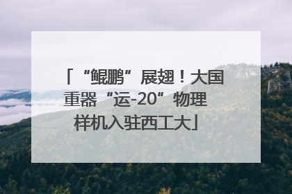 “鲲鹏”展翅！大国重器“运-20”物理样机入驻西工大