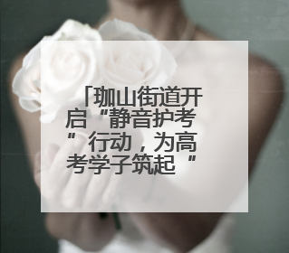 珈山街道开启“静音护考”行动，为高考学子筑起“静音通道”