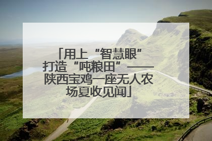用上“智慧眼” 打造“吨粮田”——陕西宝鸡一座无人农场夏收见闻
