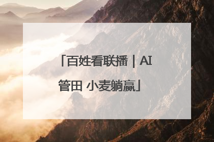 百姓看联播｜AI管田 小麦躺赢