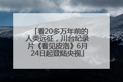 看20多万年前的人类远征，川台纪录片《看见皮洛》6月24日起登陆央视