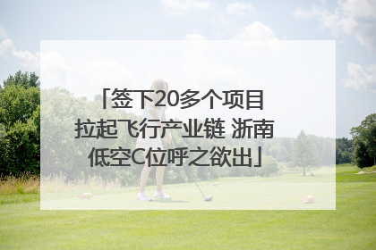签下20多个项目 拉起飞行产业链 浙南低空C位呼之欲出