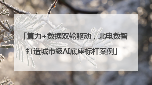 算力+数据双轮驱动，北电数智打造城市级AI底座标杆案例