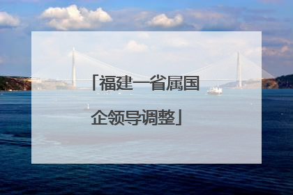 福建一省属国企领导调整