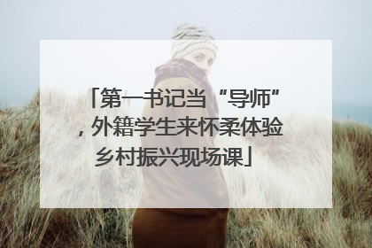 第一书记当“导师”，外籍学生来怀柔体验乡村振兴现场课