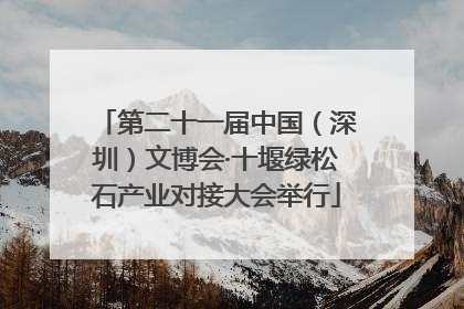 第二十一届中国（深圳）文博会·十堰绿松石产业对接大会举行
