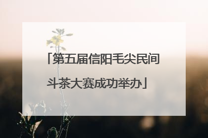 第五届信阳毛尖民间斗茶大赛成功举办