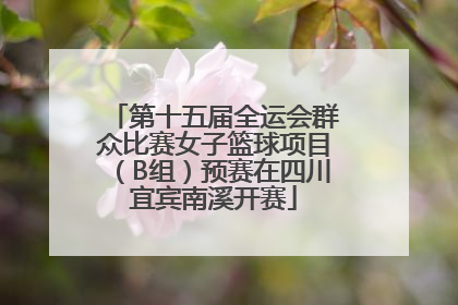 第十五届全运会群众比赛女子篮球项目（B组）预赛在四川宜宾南溪开赛