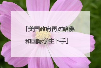 美国政府再对哈佛和国际学生下手