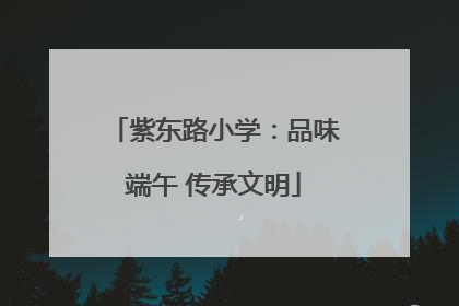 紫东路小学：品味端午 传承文明