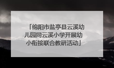 绵阳市盐亭县云溪幼儿园同云溪小学开展幼小衔接联合教研活动