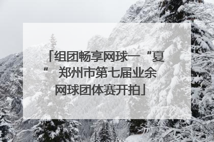 组团畅享网球一“夏” 郑州市第七届业余网球团体赛开拍
