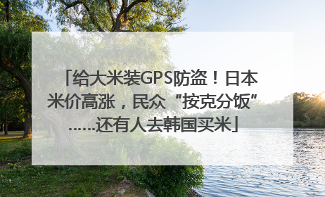 给大米装GPS防盗！日本米价高涨，民众“按克分饭”……还有人去韩国买米