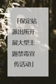 保定站派出所开展大型主题禁毒宣传活动