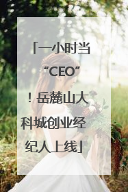 一小时当“CEO”！岳麓山大科城创业经纪人上线