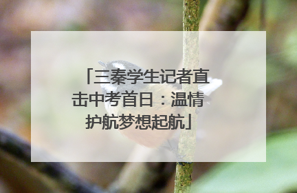 三秦学生记者直击中考首日：温情护航梦想起航