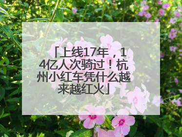 上线17年，14亿人次骑过！杭州小红车凭什么越来越红火
