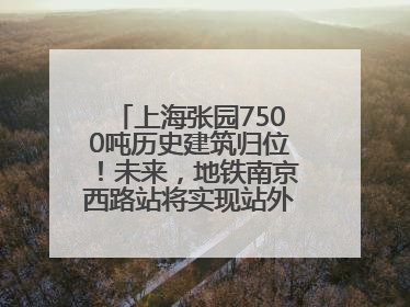 上海张园7500吨历史建筑归位！未来，地铁南京西路站将实现站外换乘！