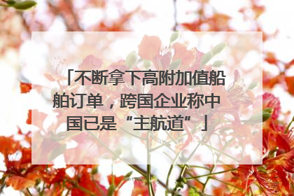 不断拿下高附加值船舶订单，跨国企业称中国已是“主航道”