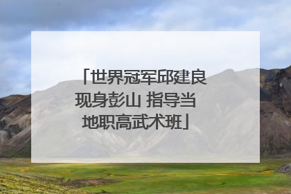 世界冠军邱建良现身彭山 指导当地职高武术班
