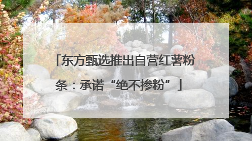东方甄选推出自营红薯粉条：承诺“绝不掺粉”