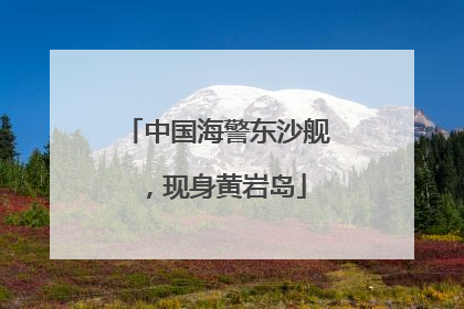 中国海警东沙舰，现身黄岩岛
