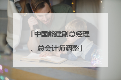 中国能建副总经理、总会计师调整