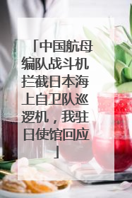中国航母编队战斗机拦截日本海上自卫队巡逻机，我驻日使馆回应