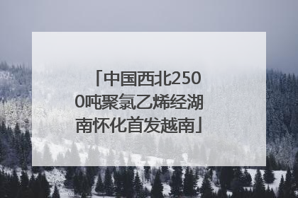 中国西北2500吨聚氯乙烯经湖南怀化首发越南