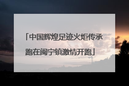 中国辉煌足迹火炬传承跑在闽宁镇激情开跑