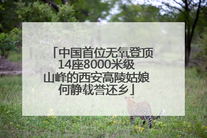 中国首位无氧登顶14座8000米级山峰的西安高陵姑娘何静载誉还乡