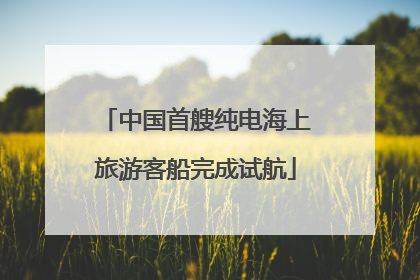 中国首艘纯电海上旅游客船完成试航