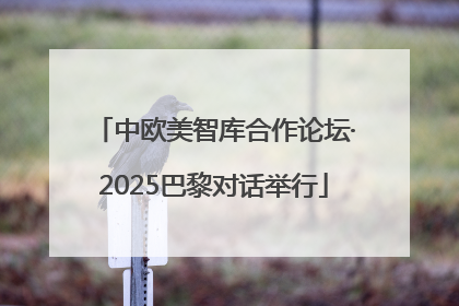 中欧美智库合作论坛·2025巴黎对话举行
