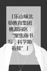 乐山城北幼教育集团桃源园区：“聚焦前书写，科学助衔接”