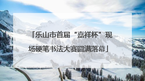 乐山市首届“嘉祥杯”现场硬笔书法大赛圆满落幕