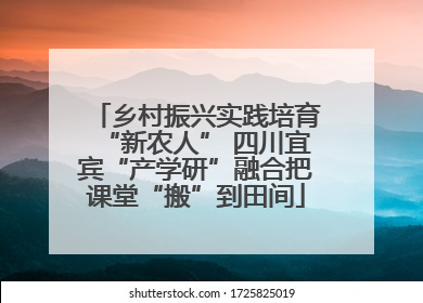 乡村振兴实践培育“新农人” 四川宜宾“产学研”融合把课堂“搬”到田间