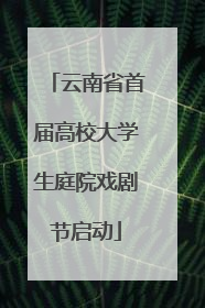 云南省首届高校大学生庭院戏剧节启动