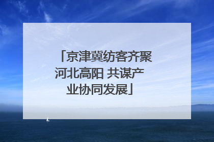 京津冀纺客齐聚河北高阳 共谋产业协同发展
